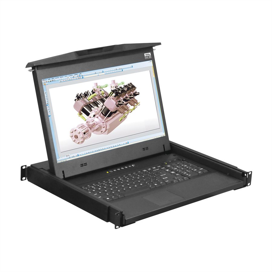 SCHROFF MONITOR/TASTAT.EINSCHUB 1HE FR SHORT