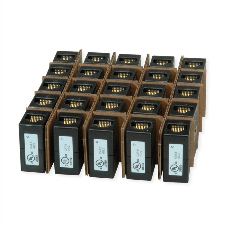 ROLINE RJ-45 Kupplungen ungeschirmt, Cat.6 (Class E), 25er Pack