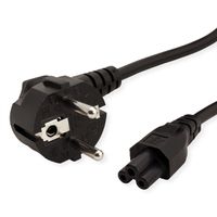 VALUE Netzkabel, 3pol. Notebook-Buchse, schwarz, 0,8 m