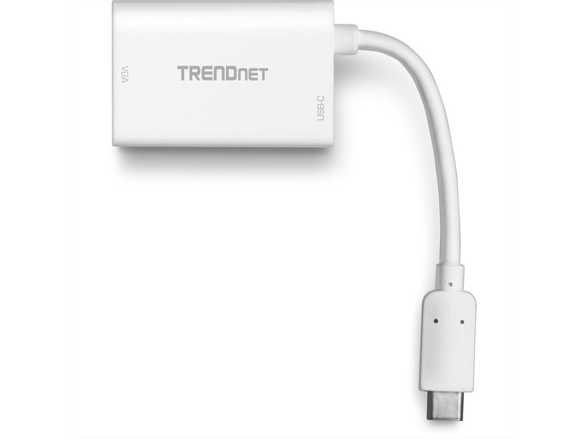 TRENDnet TUC-VGA2 USB-C VGA Weiß Kabelschnittstellen-/adapter