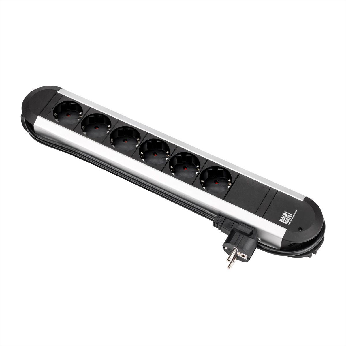 BACHMANN PRIMO Steckdosenleiste 6x Schutzkontakt, Aluminium, 1,75 m