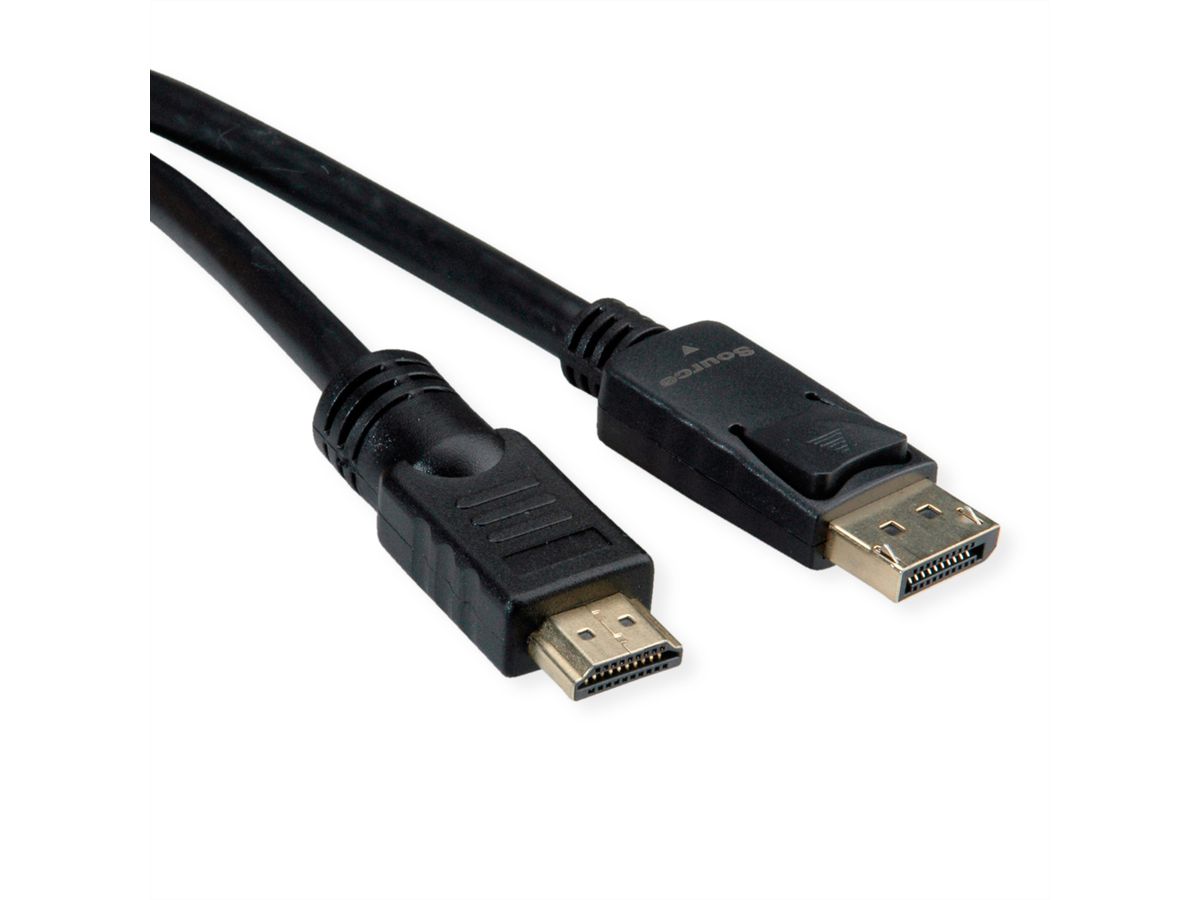 ROLINE DisplayPort Kabel DP - UHDTV, ST/ST, schwarz, 10 m