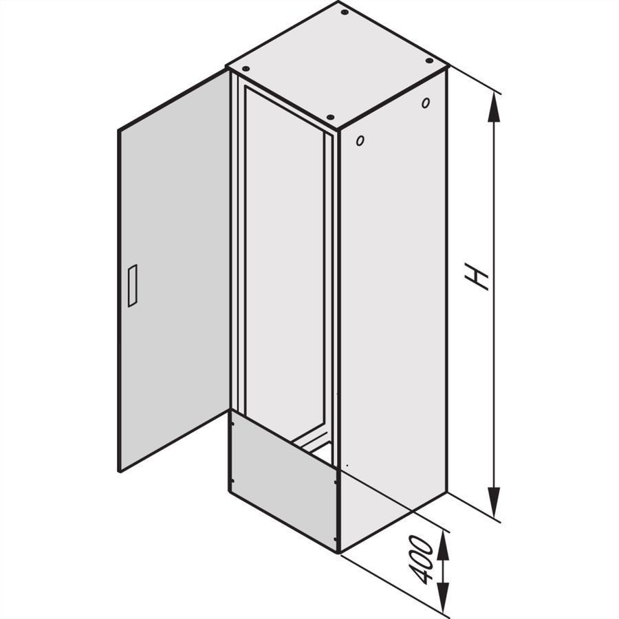SCHROFF Anschlussplatte für Front- und Rückseite - AN.PLATTE EMC 400H600B FLACH