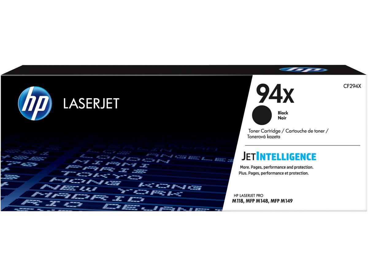 HP 94X Schwarz Original LaserJet Tonerkartusche mit hoher Reichweite