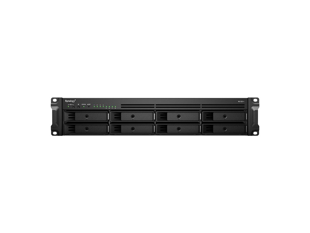 Synology RackStation RS1221+ NAS & Speicherserver Rack (2U) Eingebauter Ethernet-Anschluss Schwarz V1500B
