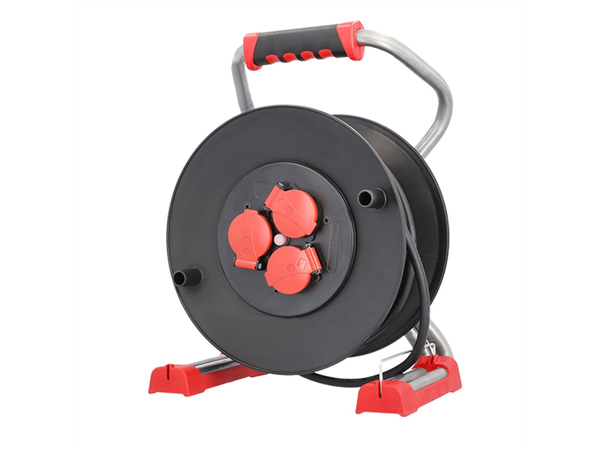 BACHMANN Profi-Kabeltrommel 3xCEE7/3 H07RN-F 3G1,5mm² 25,0m CEE7/7