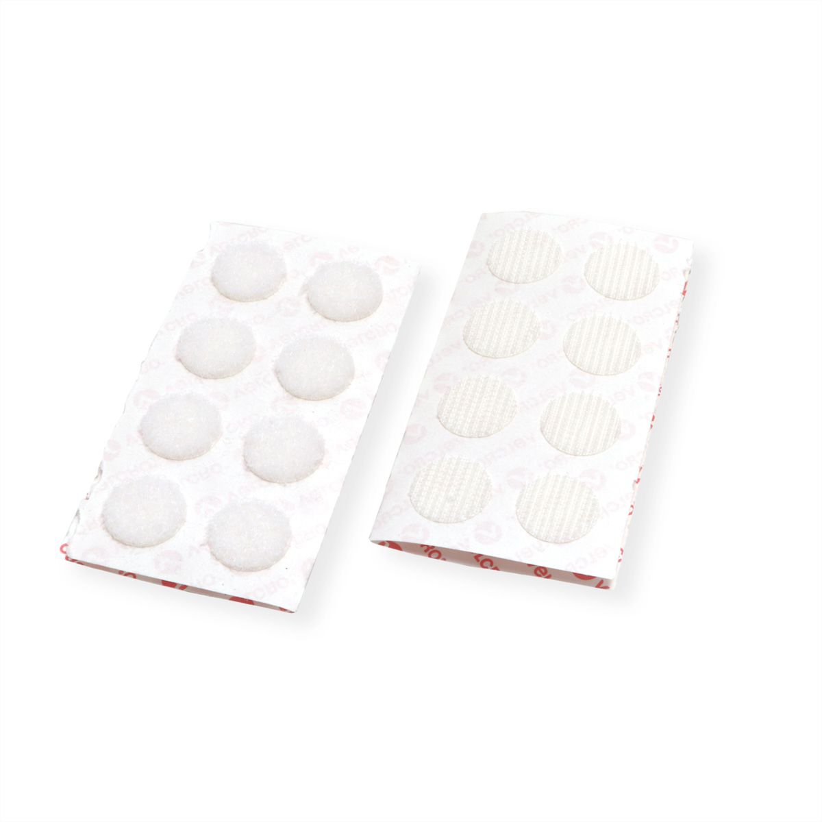 VELCRO® Klettpunkte Selbstklebend, Haken & Flausch 16mm x 16 sets Weiß