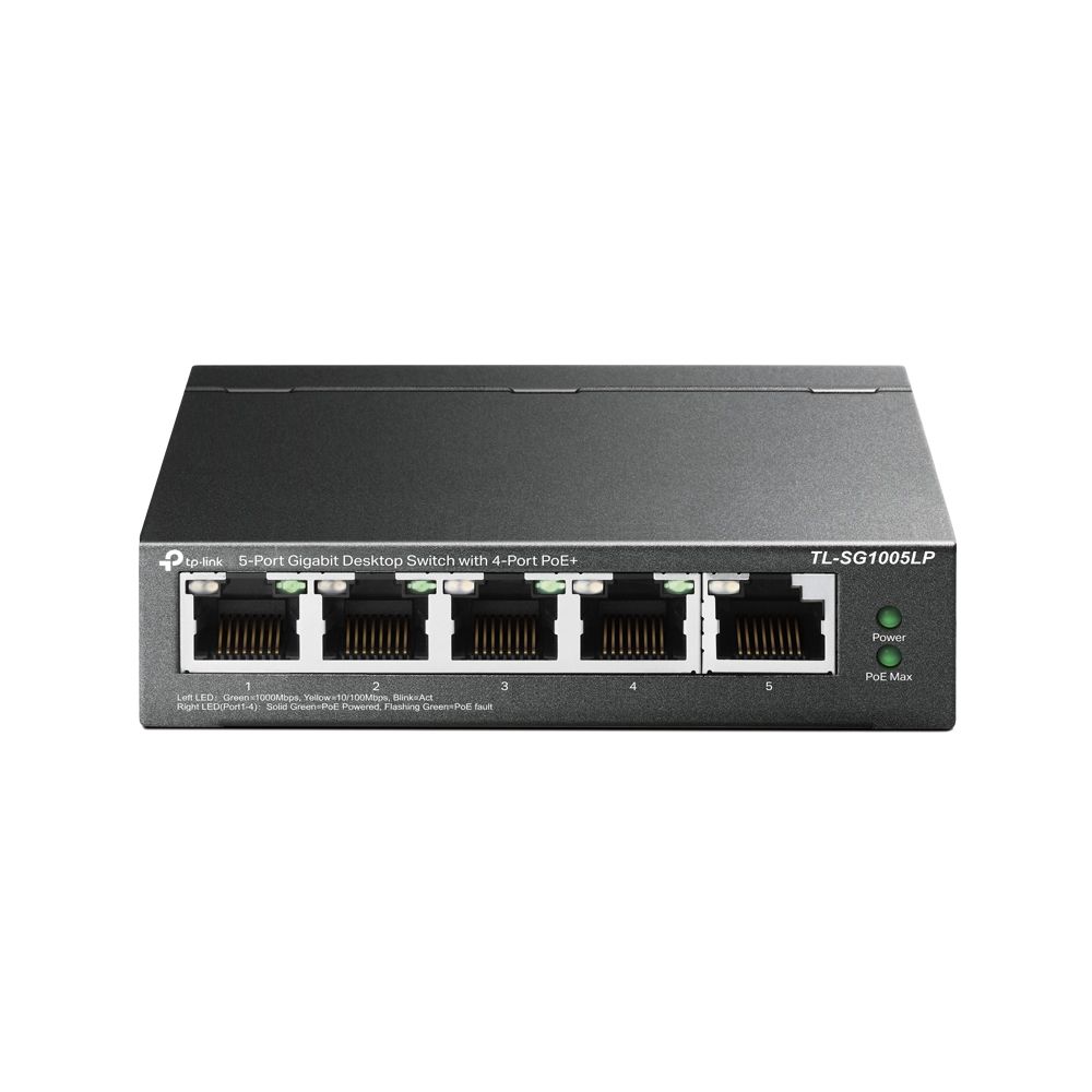 TP-Link TL-SG1005LP Netzwerk-Switch Unmanaged Gigabit Ethernet (10/100/1000) Power over Ethernet (PoE) Schwarz