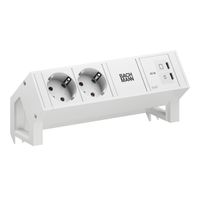 BACHMANN DESK2 PURE WHITE 2xCEE7/3, 1xUSB C/C 45W L=0,2m RAL9010