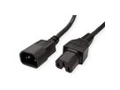 VALUE Netzkabel IEC320/C14 Stecker - C15 Buchse, H05RN-F, schwarz, 1,8 m