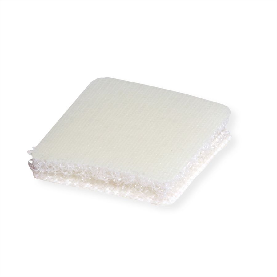 VELCRO® Klettquadrate Selbstklebend, Haken & Flausch 25mm x 25mm x 24 sets Weiß