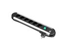 BACHMANN PRIMO Steckdosenleiste 6x Schutzkontakt, Aluminium, mit Schalter, 1,75 m