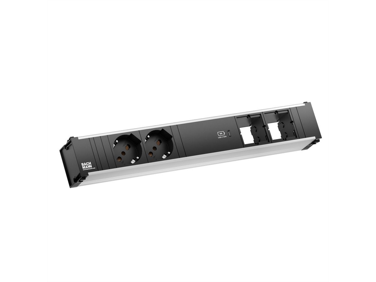 BACHMANN CONI 2xP40 1xUSB C 60W 2xCM, 0,2m GST18 Italia