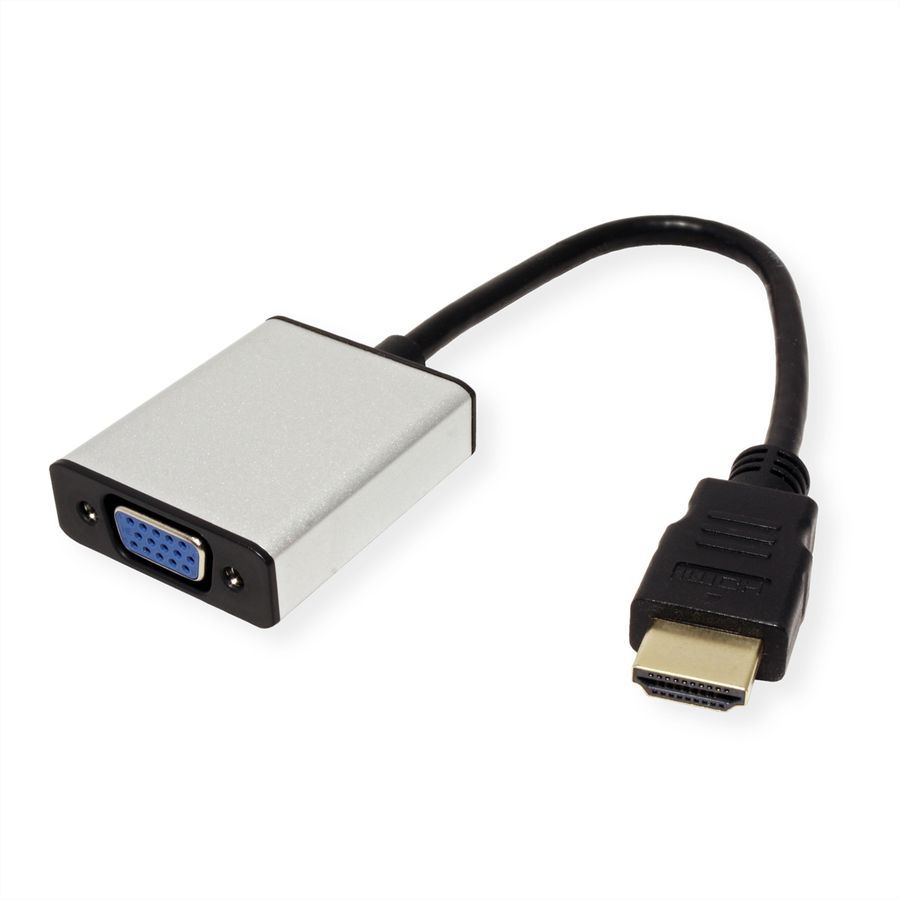 VALUE Adapterkabel HDMI zu VGA+3,5mm-Audio (Stereo)