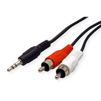 ROLINE 3,5mm (ST)-zu-Cinch (2x ST) Kabel, 1,5m