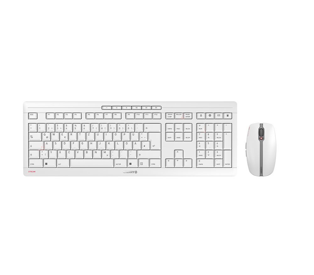 CHERRY Stream Desktop Recharge Tastatur RF Wireless QWERTZ Deutsch Grau