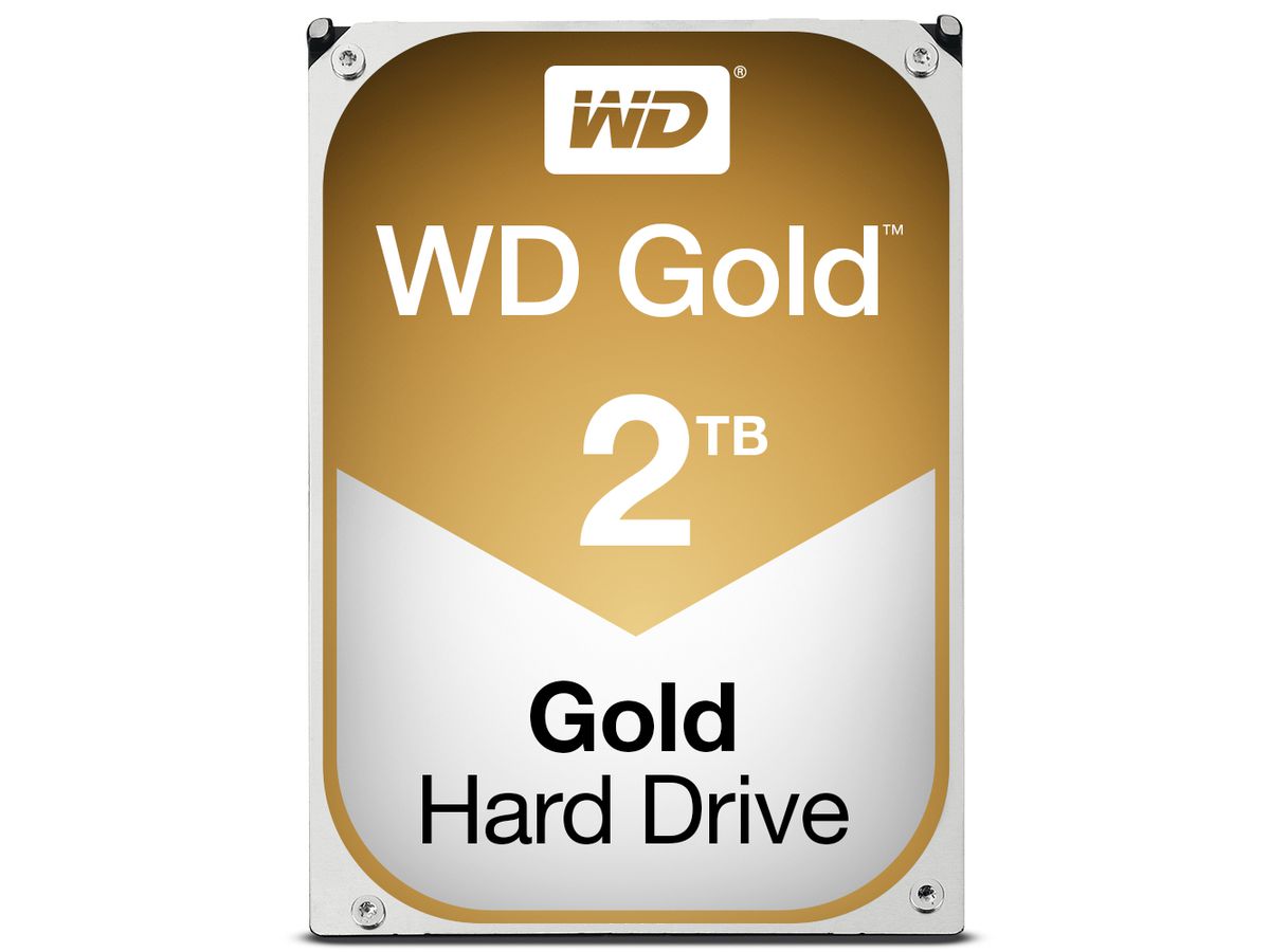 Western Digital Gold Interne Festplatte 2 TB 7200 RPM 128 MB 3.5" Serial ATA III