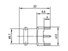TELEGÄRTNER BNC-Buchse 50 Ohm für gedruckte Schaltungen