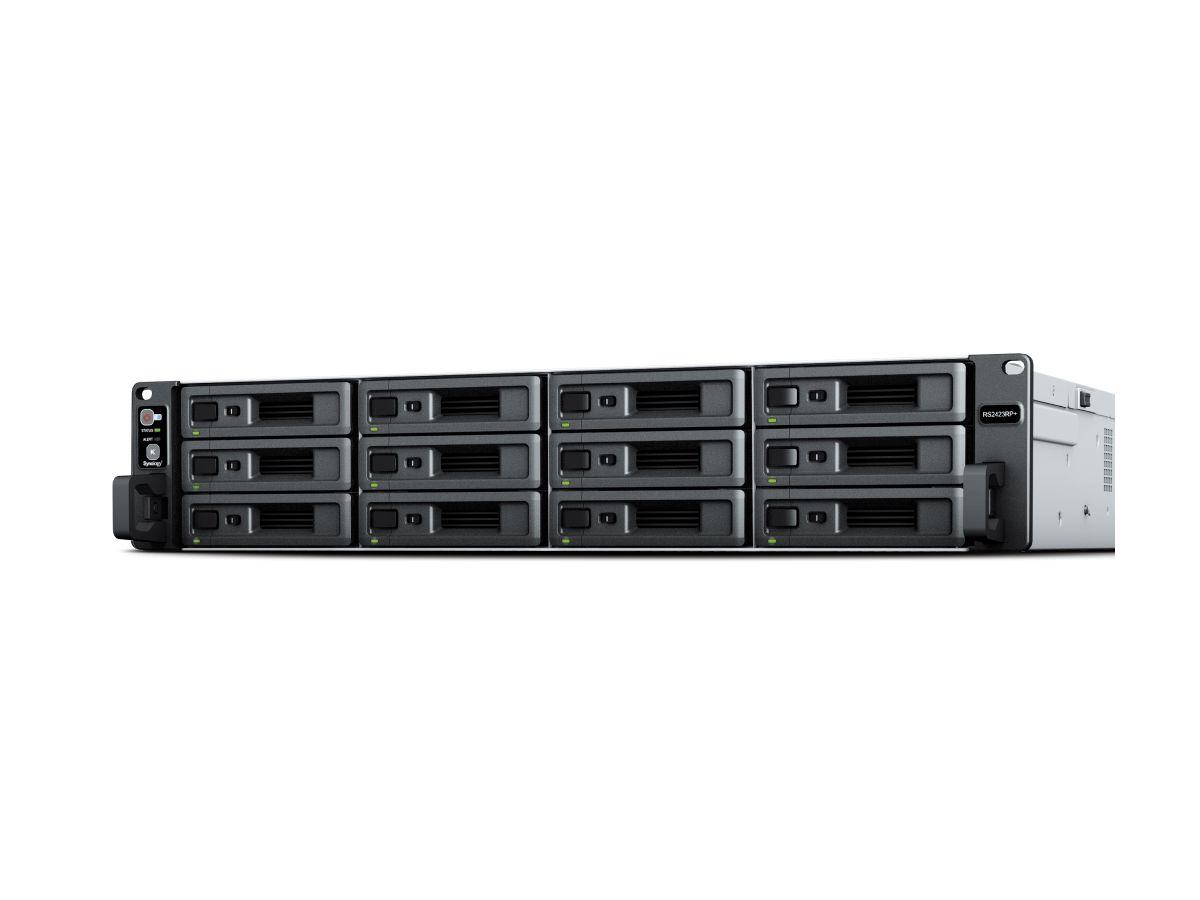 Synology RackStation RS2423+ NAS & Speicherserver Rack (2U) Eingebauter Ethernet-Anschluss Schwarz, Grau V1780B