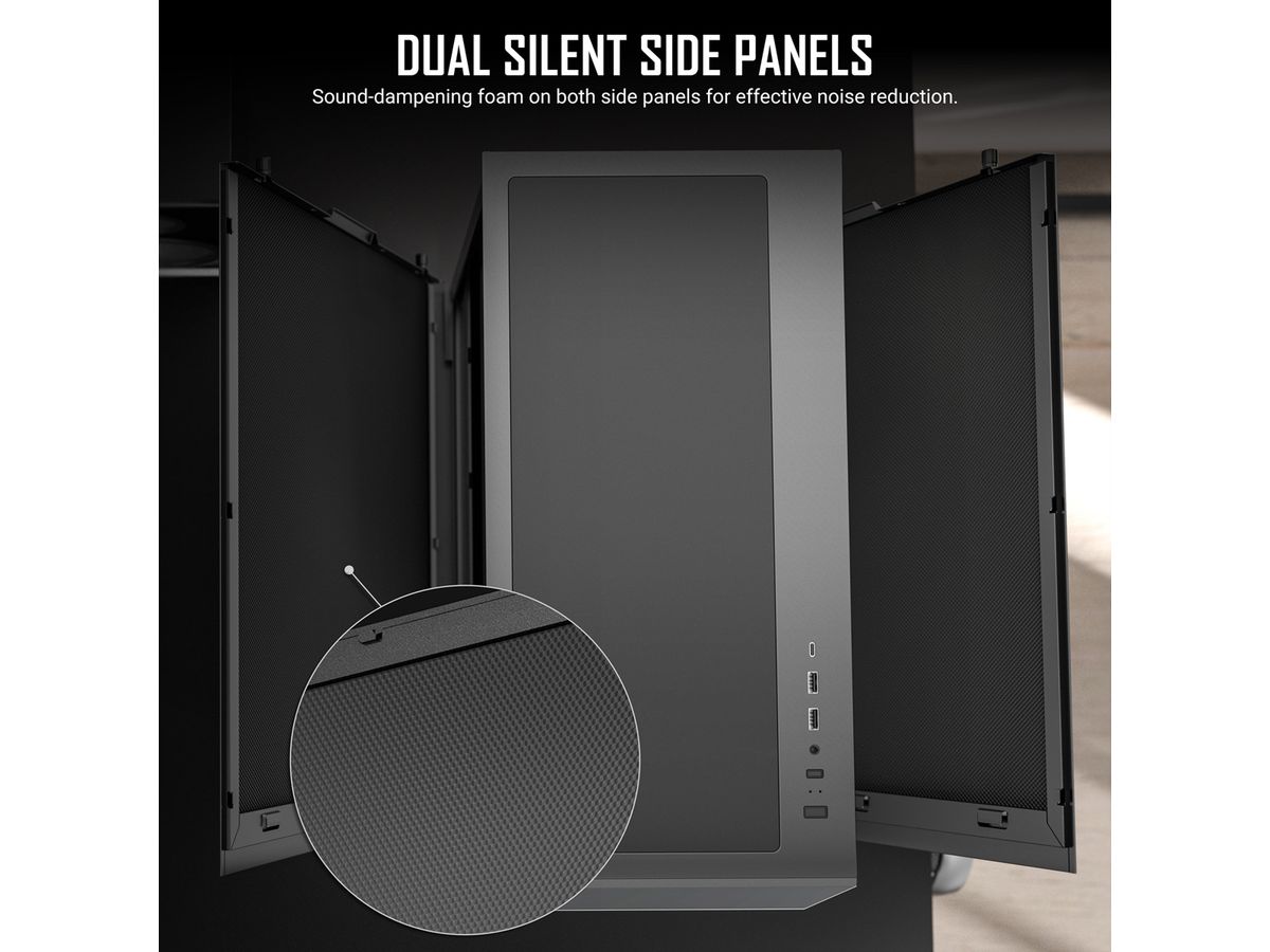 ANTEC Performance P7S Mid Tower ATX M-ATX ITX PC Gehäuse, silberfarben