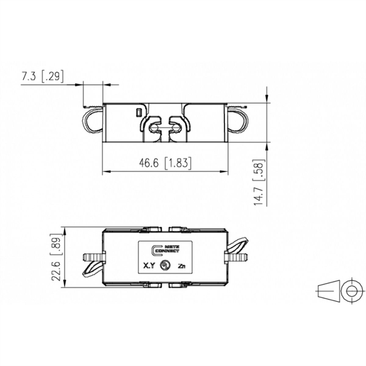 METZ CONNECT Kabelverbinder Class EA Cat.6A 180°