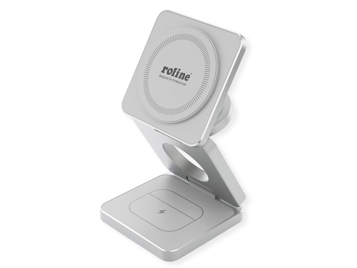 ROLINE 3-in-1 Induktions-Ladestation, faltbar, für Apple