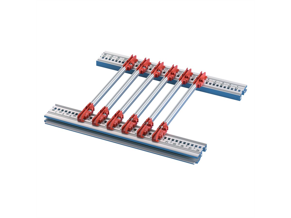 SCHROFF Führungsschiene PC, 2mm, rot