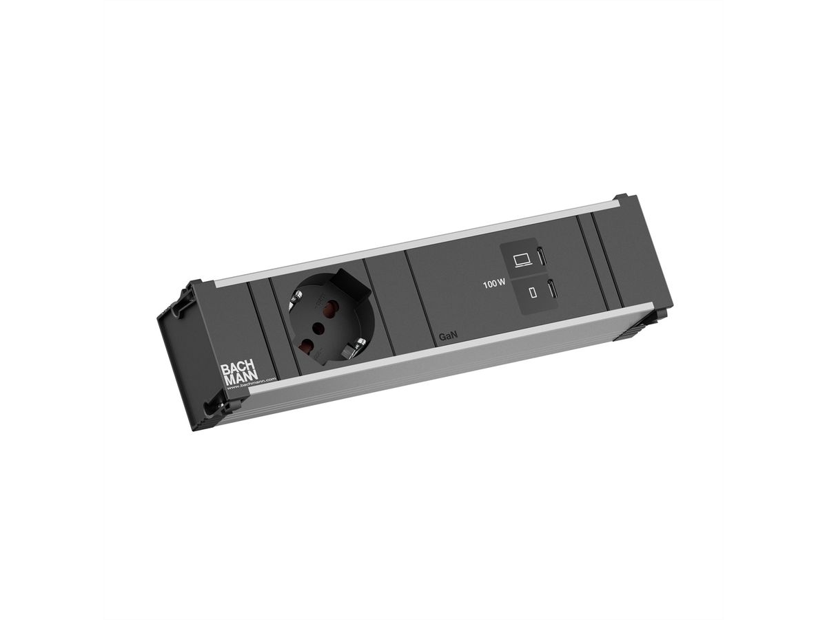 BACHMANN CONI 1xP40, 1xUSB C/C 100W L=0,2m