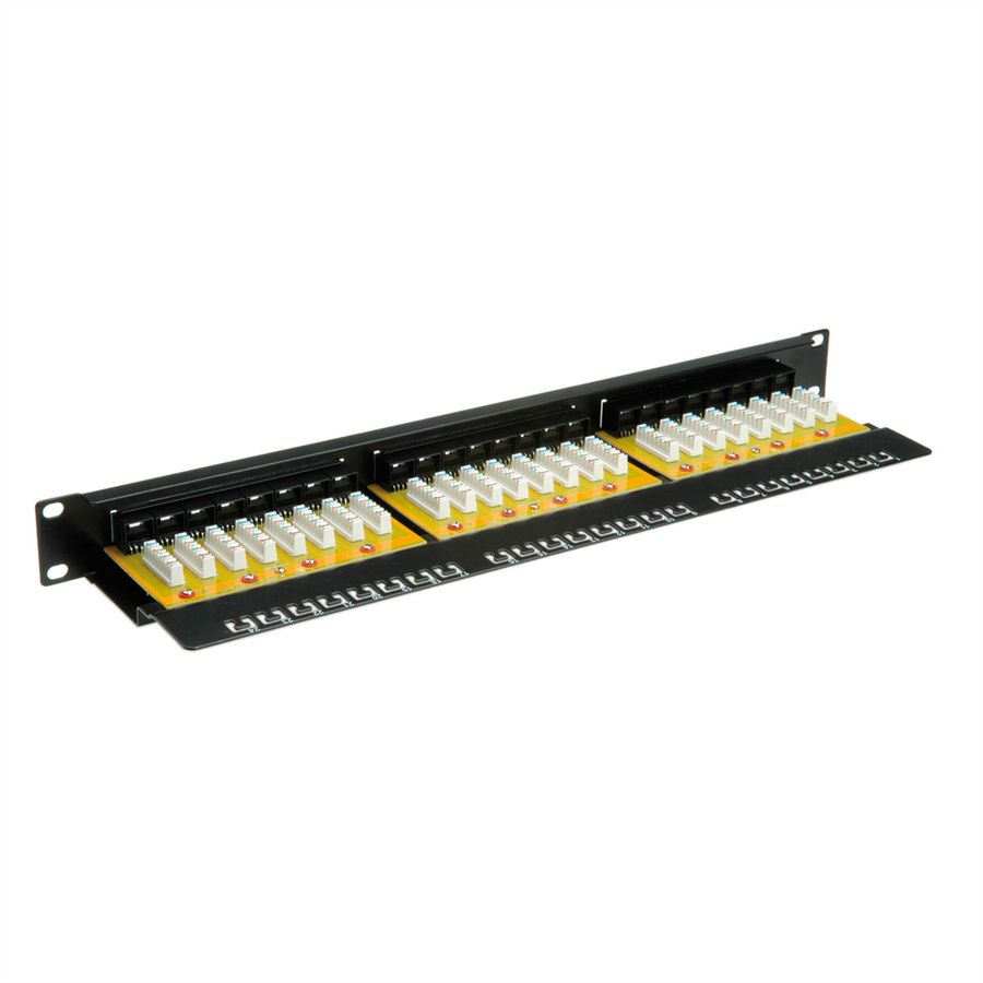 VALUE Cat.6 (Class E) 19-Zoll-Patchpanel, 24P, ungeschirmt, schwarz