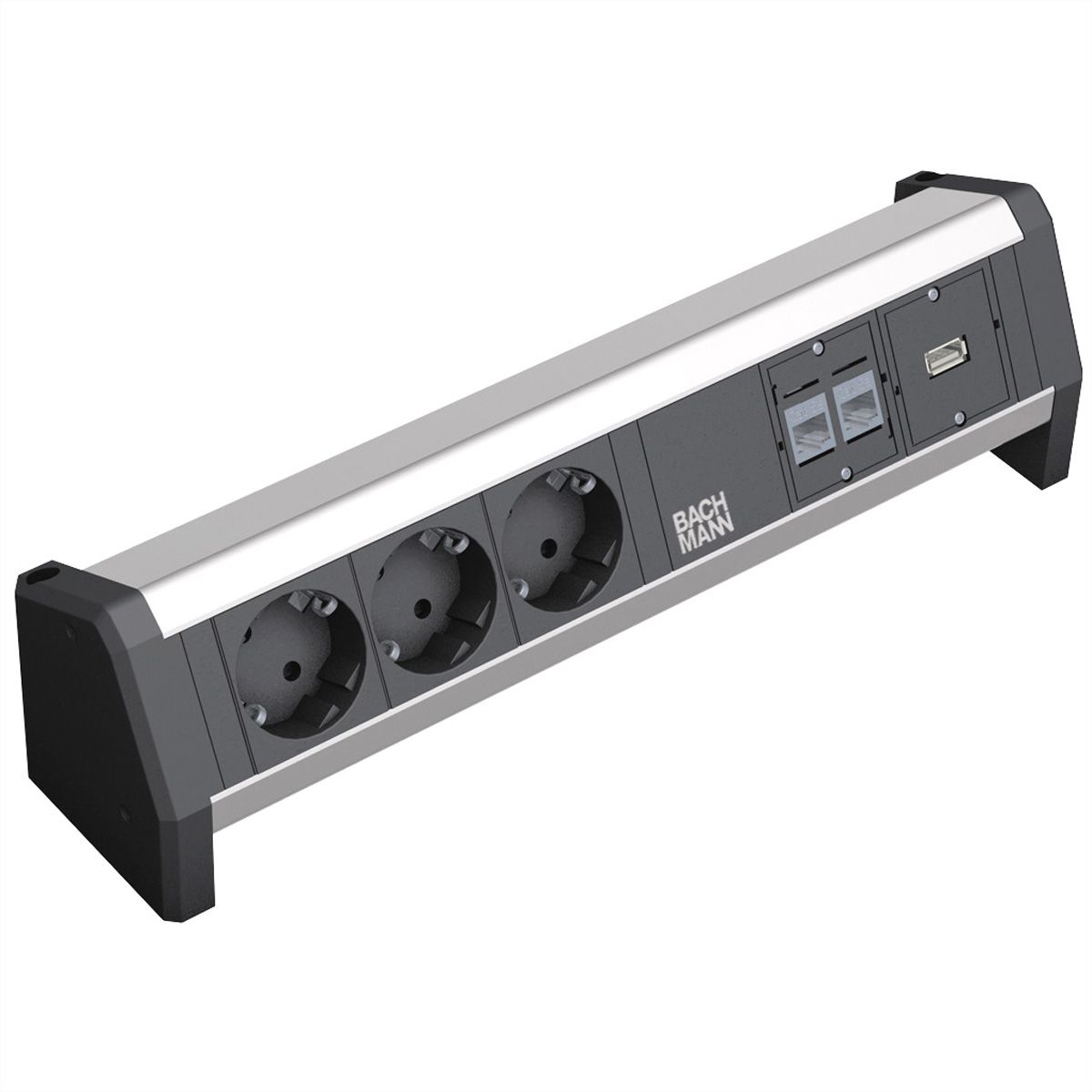 BACHMANN DESK 3x Schutzkontakt, 2x CAT6, 1x USB 3.0