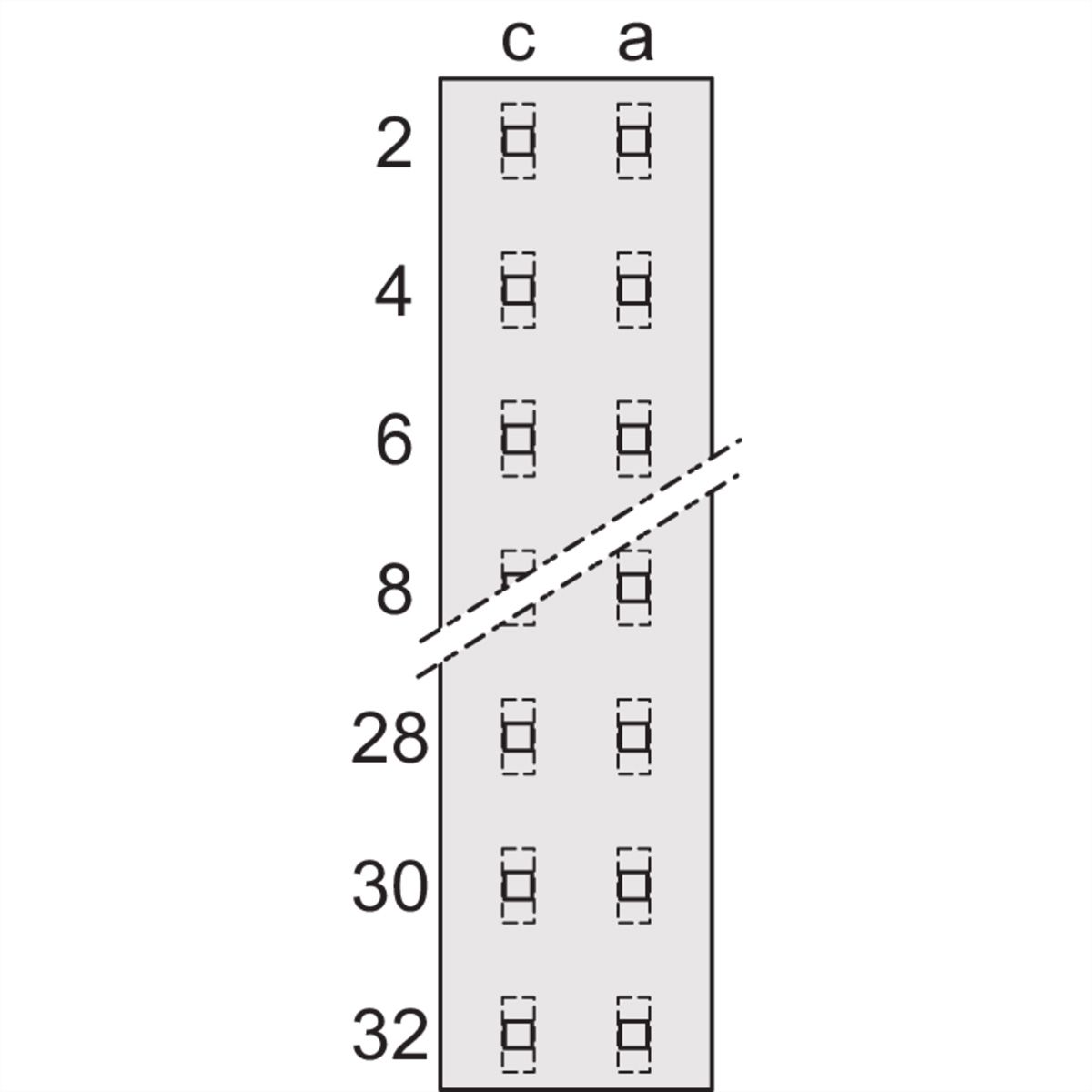 SCHROFF Federleiste - FEDERLEISTE FORM D SIEMENS