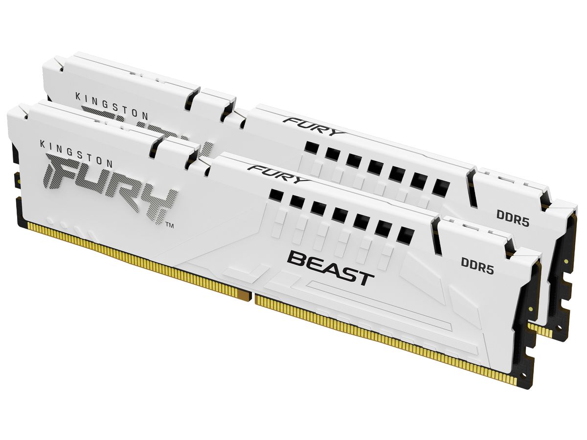Kingston Technology FURY Beast 32 GB 6400 MT/s DDR5 CL32 DIMM (Kit of 2) White EXPO