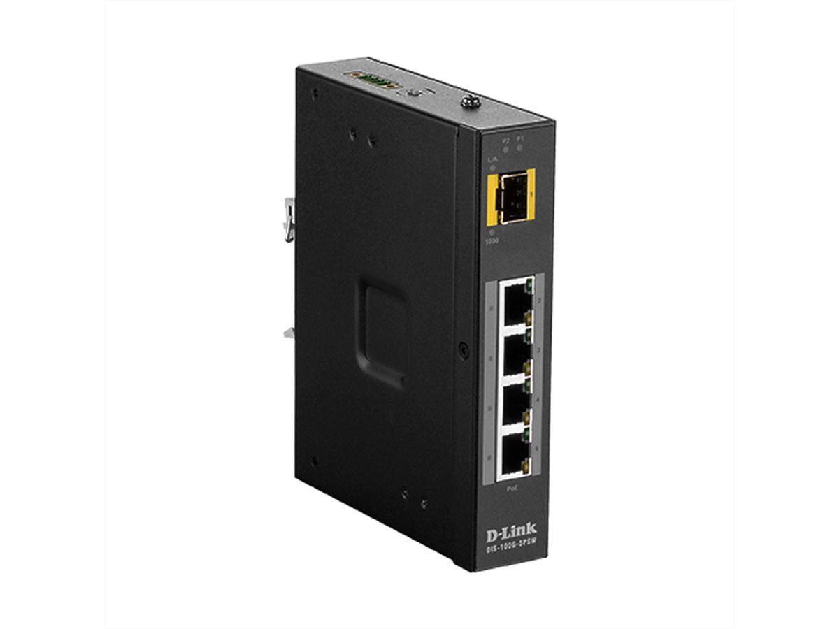 D-Link DIS-100G-5PSW 5-Port SwitchLayer2 Gigabit PoE Industrial