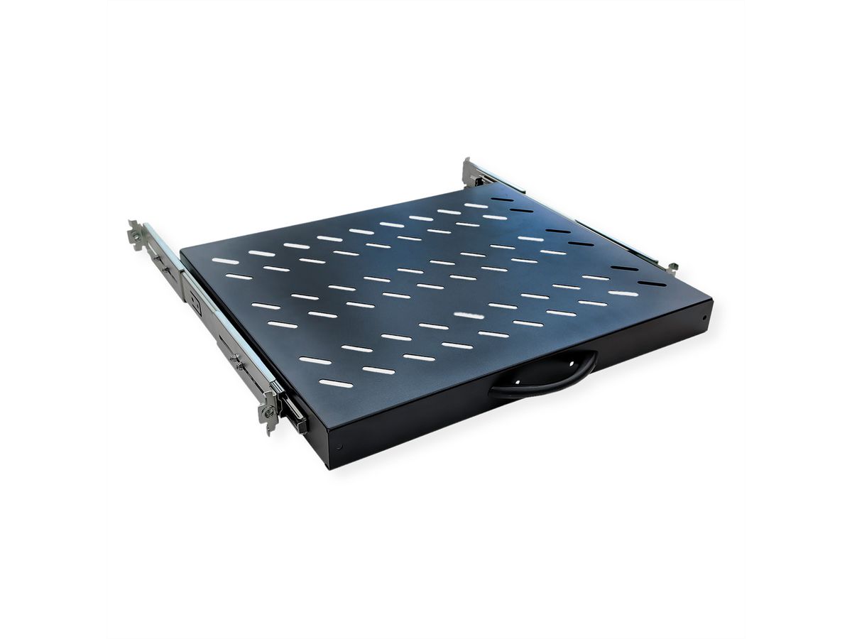 VALUE 19"-Fachboden ausziehbar, 420 x 568 mm, 25kg Traglast