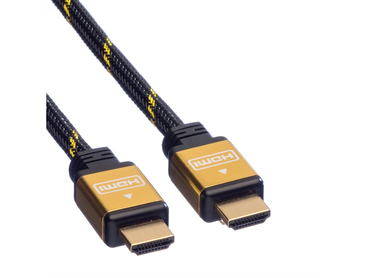 ROLINE GOLD HDMI High Speed Kabel mit Ethernet, 1 m