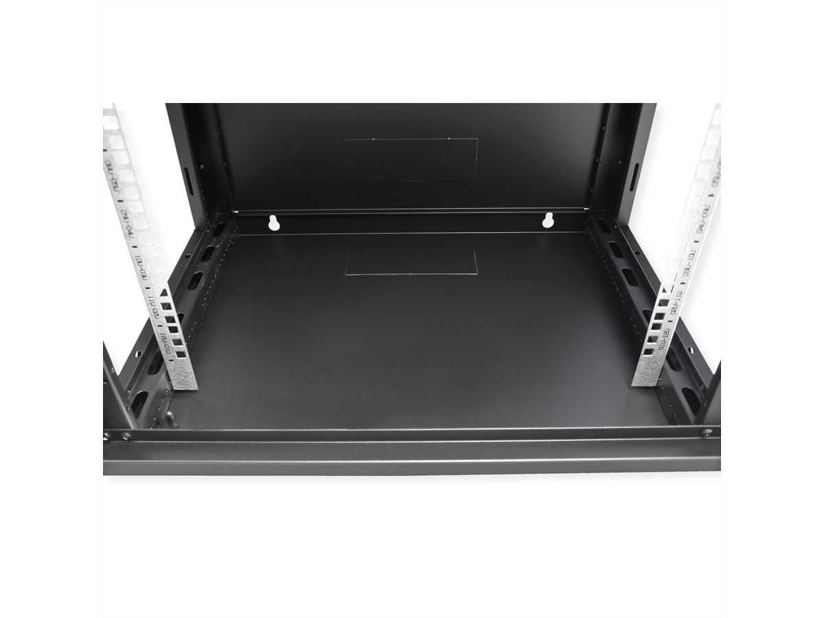 VALUE 19-Zoll Wandgehäuse 12HE, 600x450mm schwarz, Bausatz