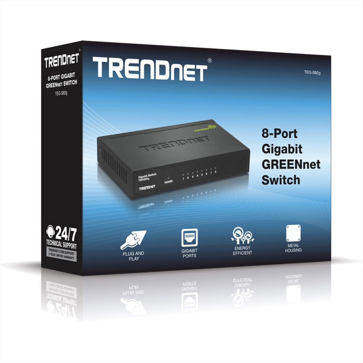 TRENDnet TEG-S82g 8-Port Gigabit GREENnet Switch