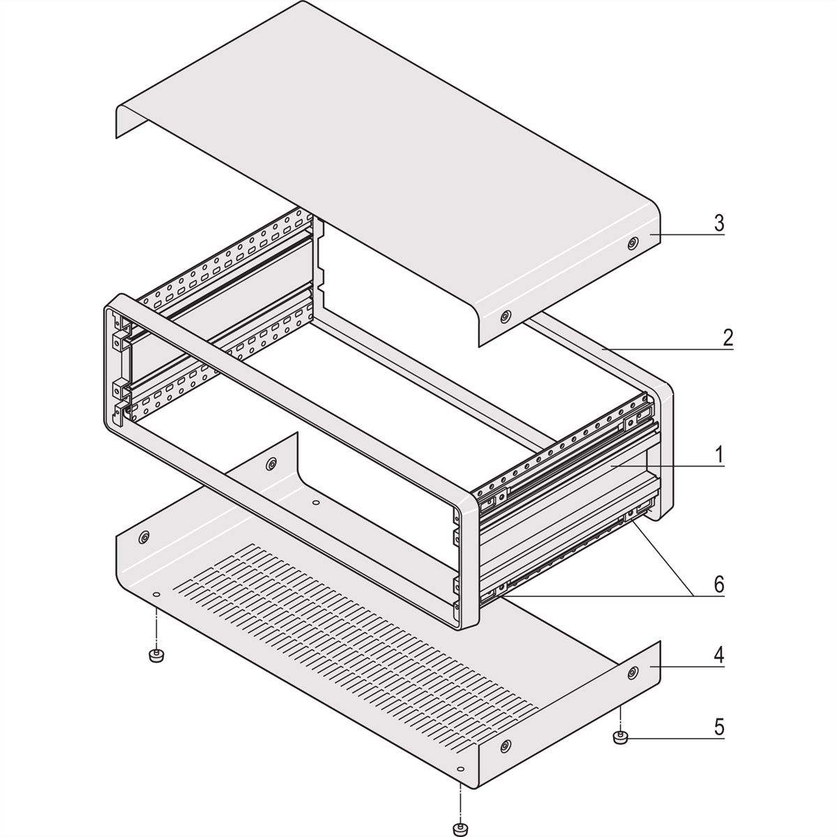 SCHROFF Gehäuse 4 HE - COMPAC PRO GEH.4HE 84TE 511T