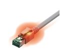 EasyLan DualBoot LED Patchkabel RJ45 S/FTP Kat.6A (Class EA), mit saCon Stecker, LSOH, grau, 1 m