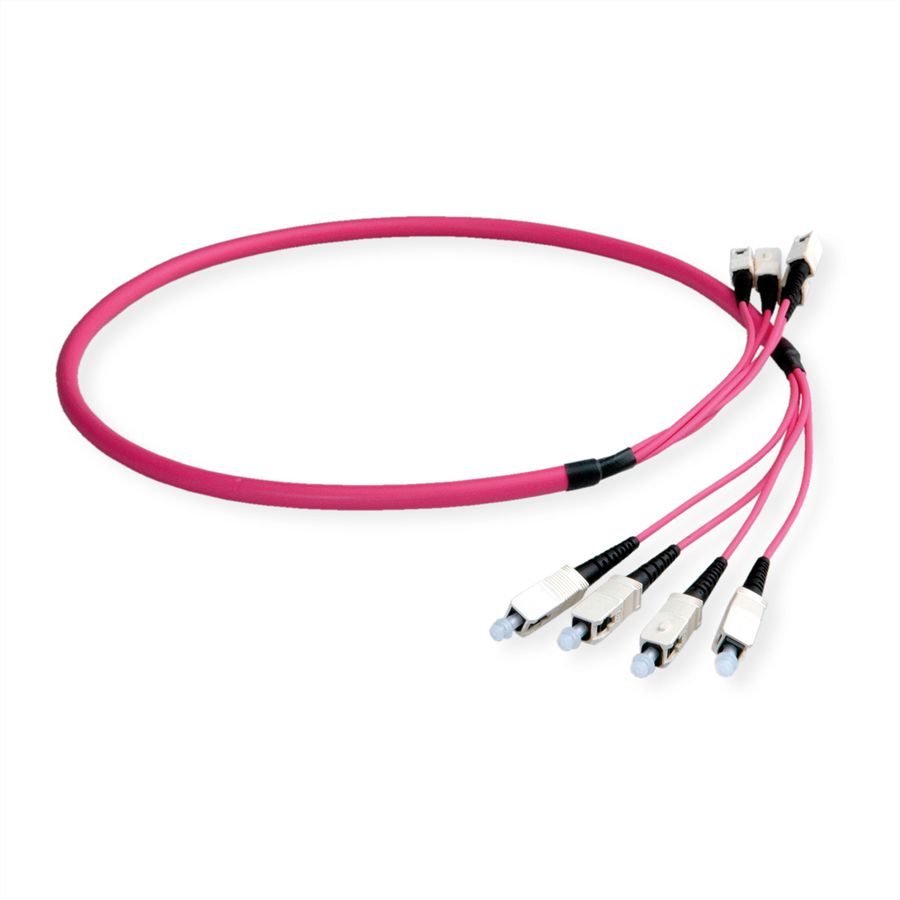 12x OM4 LC/LC LEONI Breakoutkabel Konfektioniert