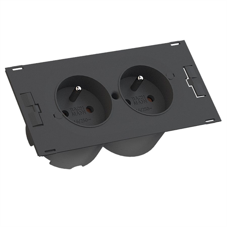 BACHMANN DUE 2xUTE , incl. Anschlukabel GST18, schwarz, 0,2 m