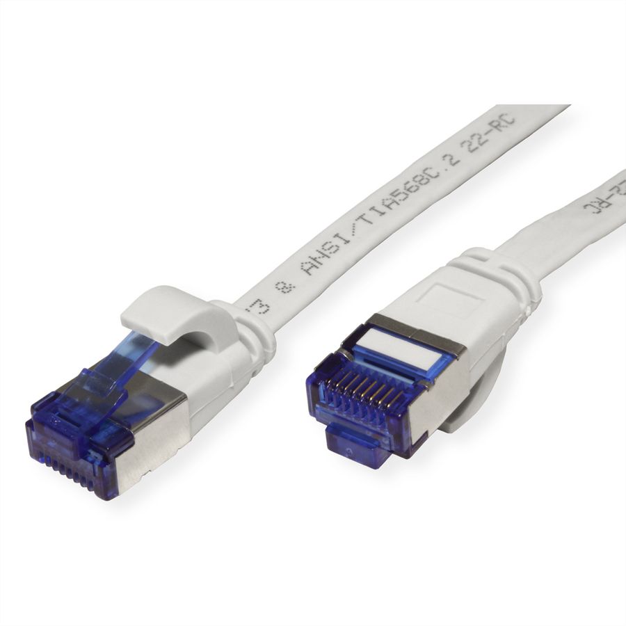 VALUE Patchkabel Cat.6A (Class EA) FTP, extra-flach, grau, 1 m