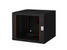 ROLINE 19-Zoll Wandgehäuse Pro 9 HE, 600x600 BxT zweiteilig schwenkbar schwarz