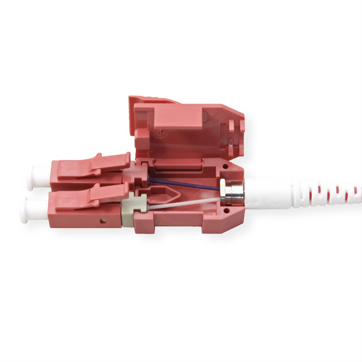 ROLINE LWL-Kabel duplex 50/125µm OM4, LC/LC, LSOH, UNIBOOT, violett, 2 m