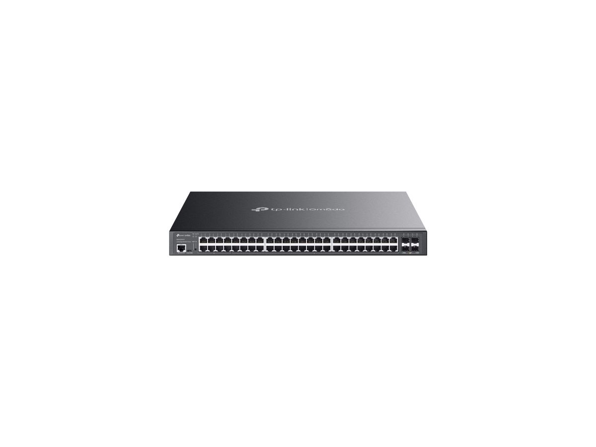 TP-Link Omada SG3452XMPP Netzwerk-Switch Managed L2+ Gigabit Ethernet (10/100/1000) Power over Ethernet (PoE) 1U Schwarz