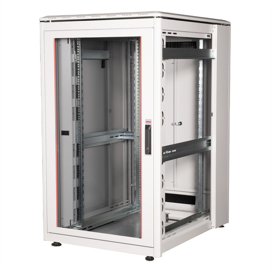 ROLINE 19-Zoll Netzwerkschrank Pro 26 HE, 800x1000 BxT Glastür grau