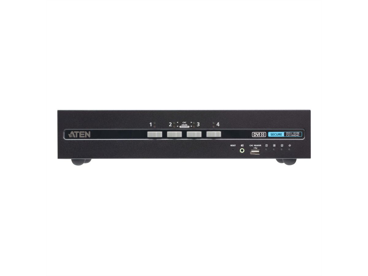 ATEN CS1144D4C 4-Port USB DVI Dual Display Secure KVM Switch mit CAC