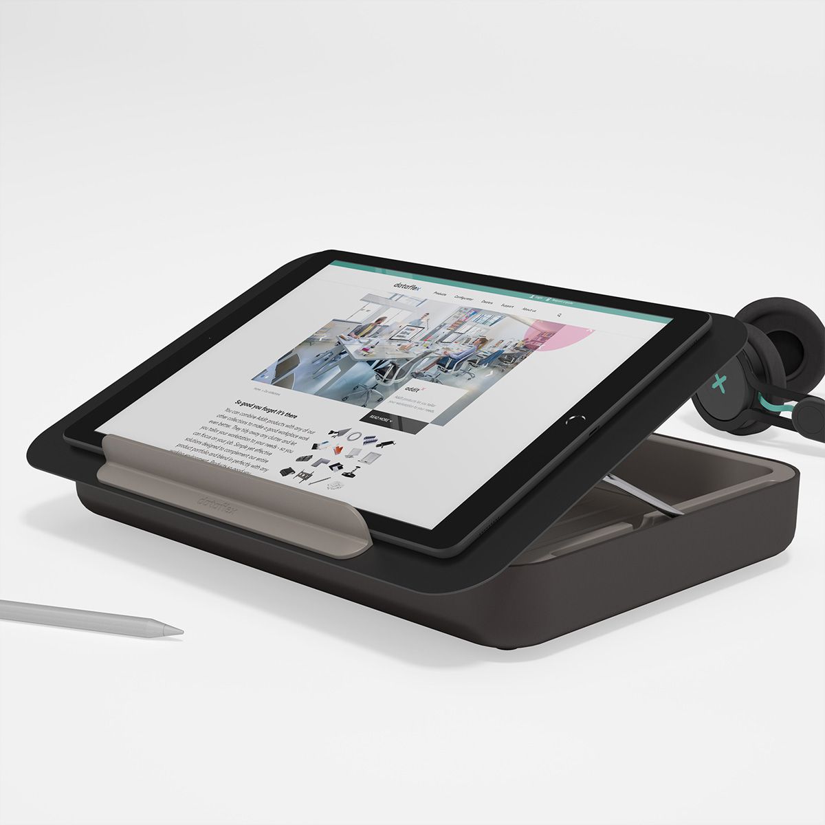 DATAFLEX Addit Bento ergonomisches Schreibtischset, schwarz