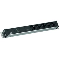 BACHMANN 19" 1,5HE 5xCEE7/3 1xGVS-Plus 2,0m CEE7/7