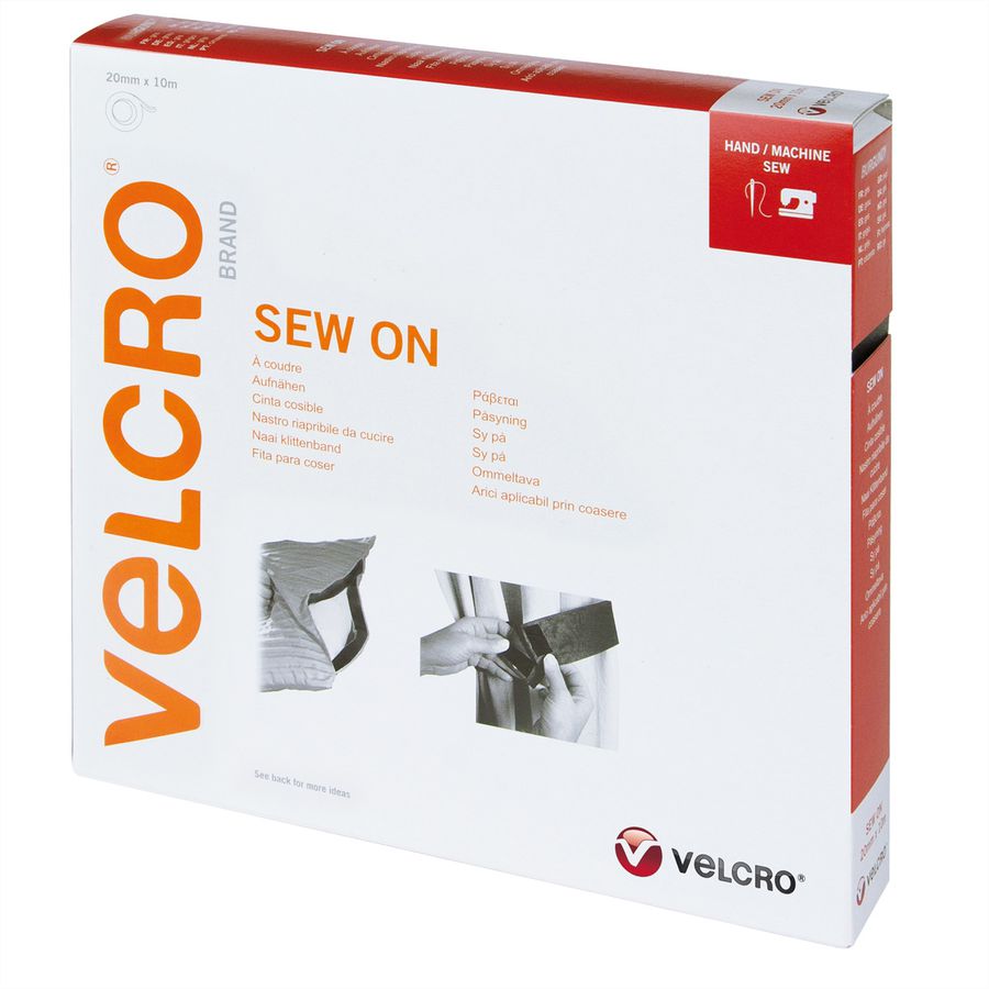 VELCRO® Klettband zum Aufnähen, Haken & Flausch 20mm x 10m Bordeauxrot